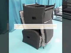 Dışarıda Düzenlenebilir Patio Bahçe Mobilyaları Koltuk Koltuk Sandalye Lounge Rattan gündüz yatağı Sandalye Eğlence Kanepe Seti