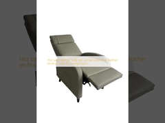 Sıcak satış deri kanepe seti köşede oturma odası için kesimli deri koltuk kanepe