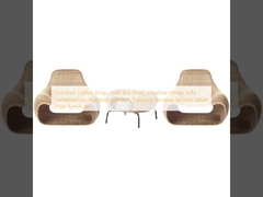 Açık hava kahve dükkanı, süt çay dükkanı, yaratıcı rattan kanepe kombinasyonu, açık hava bahçesi, balkon, teras, eğlence rattan sandalye mobilyaları